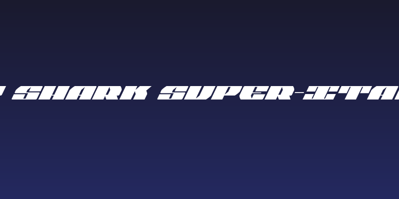 Joy Shark Super-Italic Social Header