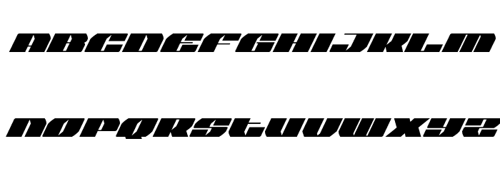 Joy Shark Super-Italic Font LOWERCASE