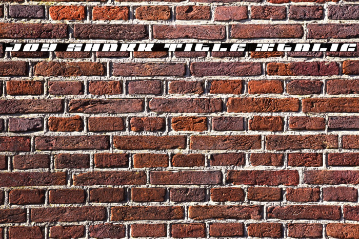 Joy Shark Title Italic Font examples