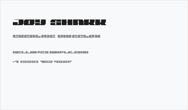 Joy Shark Business Card