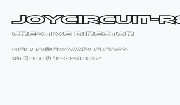 JoyCircuit-Regular Business Card
