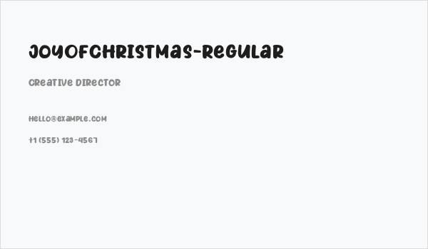 JoyOfChristmas-Regular Business Card