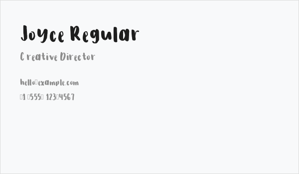 Joyce Regular Business Card