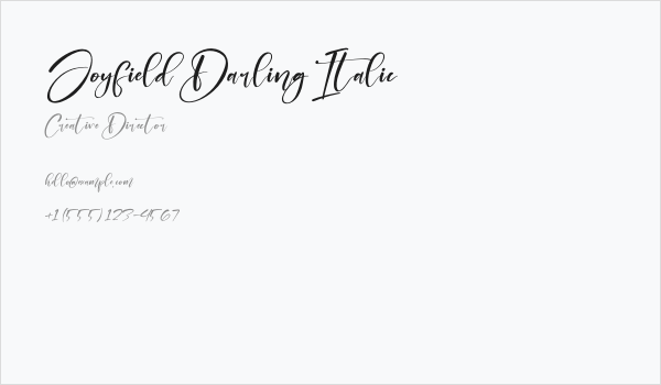 Joyfield Darling Italic Business Card