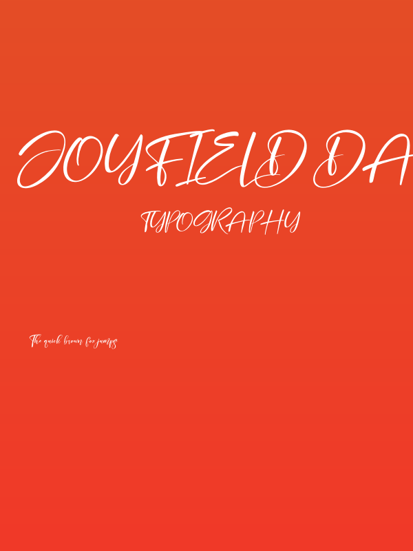 Joyfield Darling Italic Poster