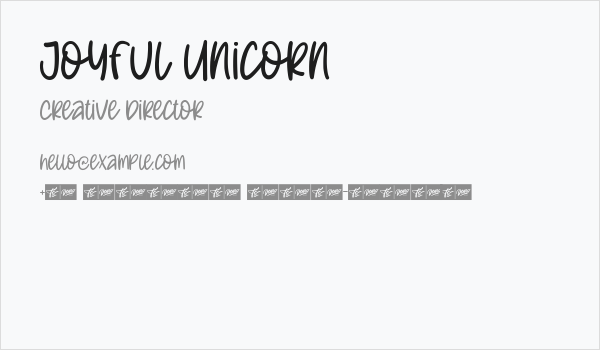 Joyful Unicorn Business Card