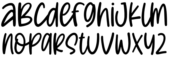 Joyful Unicorn Font LOWERCASE