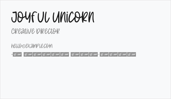 Joyful Unicorn Business Card