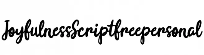 Joyfulness-Scriptfreepersonal  font caratteri gratis