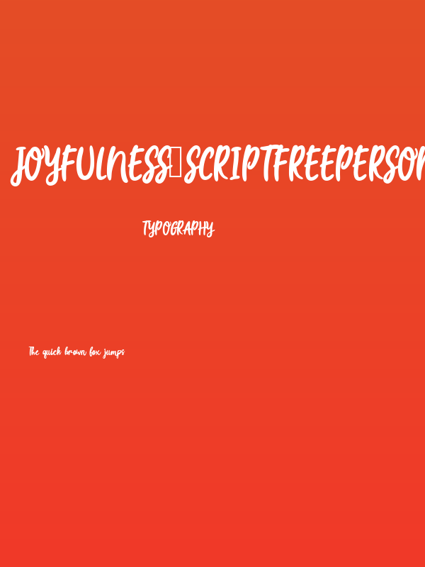 Joyfulness-Scriptfreepersonal Poster