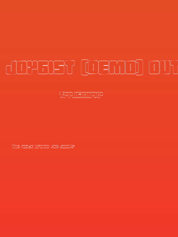 Joygist [Demo] Outline Poster