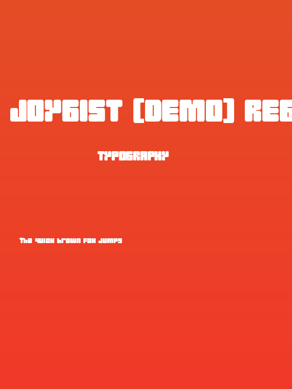 Joygist [Demo] Regular Poster