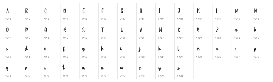 Joylady Free Regular Character Map