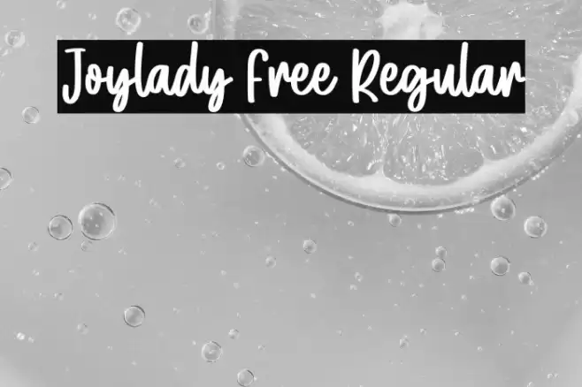 Joylady Free Regular Font examples