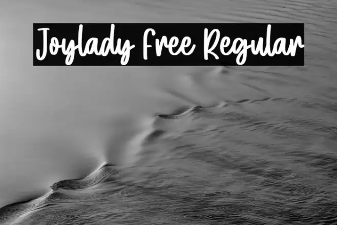 Joylady Free Regular Font examples