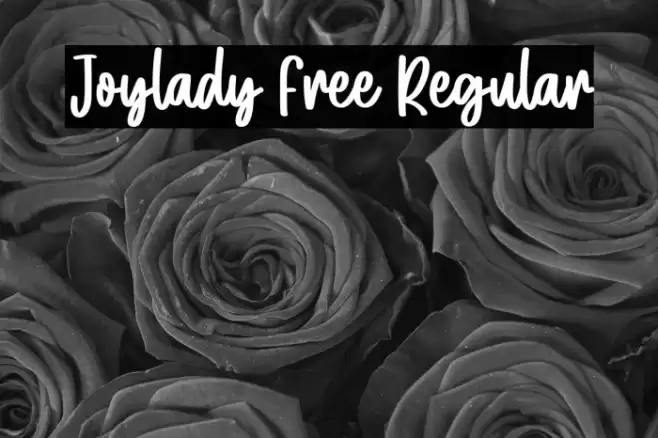Joylady Free Regular Font examples