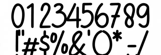 Joynoted Demo Font OTHER CHARS