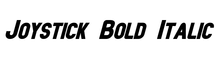 Joystick Bold Italic Font