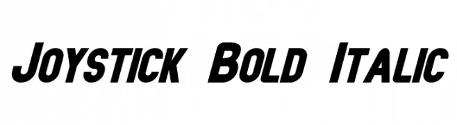 Joystick Bold Italic  Frei Schriftart Herunterladen