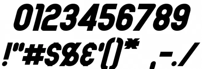 Joystick Bold Italic Font OTHER CHARS