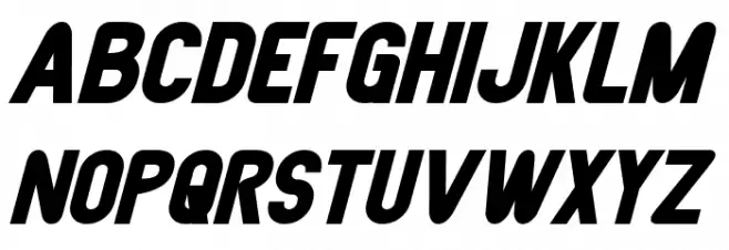 Joystick Bold Italic Caratteri MAIUSCOLE