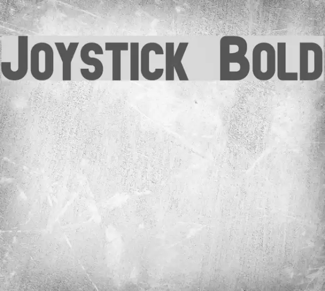 Joystick Bold フォント examples