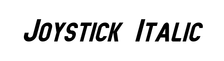 Joystick Italic  नि: शुल्क फ़ॉन्ट्स डाउनलोड