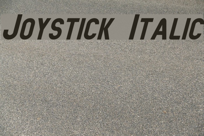 Joystick Italic Font examples