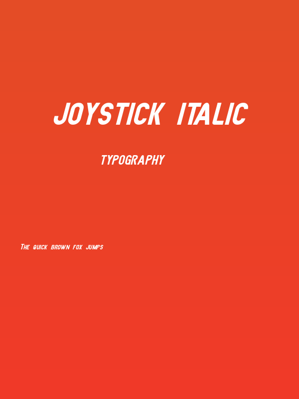 Joystick Italic Poster