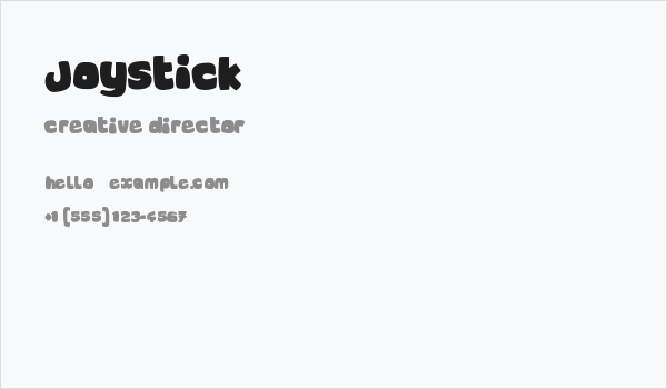 Joystick Business Card