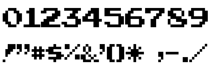 Joystix Font OTHER CHARS