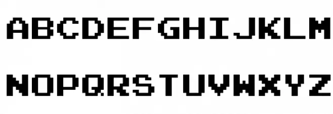 JoystixMonospace-Regular Schriftart Groß