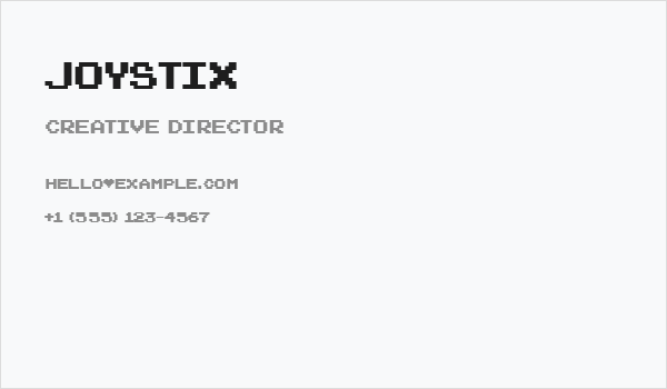 Joystix Business Card
