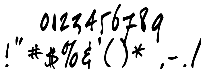 joeHand 1 Font OTHER CHARS