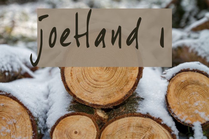 joeHand 1 Font examples