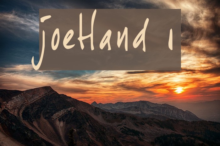 joeHand 1 Font examples