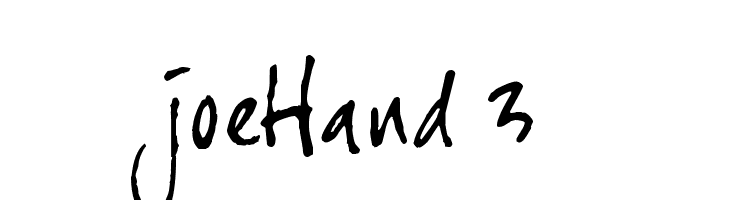 joeHand 3  les polices de caractères gratuit tlcharger