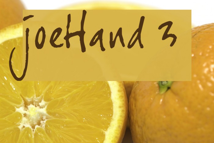 joeHand 3 Font examples