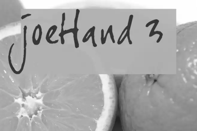joeHand 3 Шрифта examples