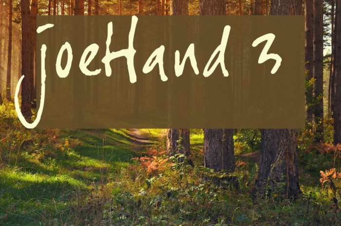 joeHand 3 Font examples