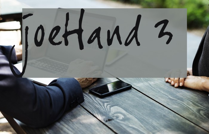 joeHand 3 Font examples