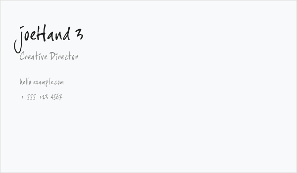 joeHand 3 Business Card