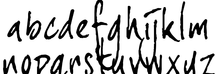 joeHand 3 Font LOWERCASE