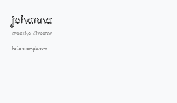 johanna Business Card