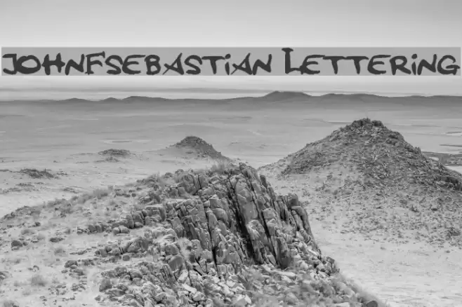 johnFsebastian Lettering Font examples