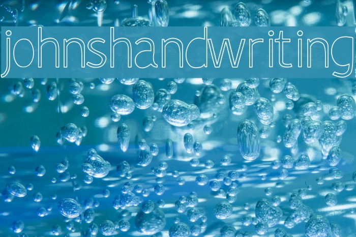 johnshandwriting Font examples