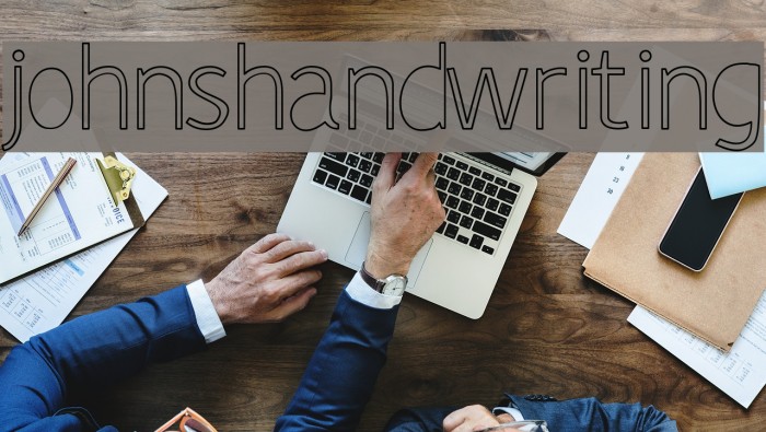 johnshandwriting Font examples
