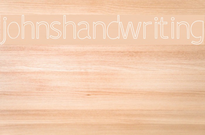 johnshandwriting Font examples