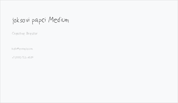joksovi papci Medium Business Card