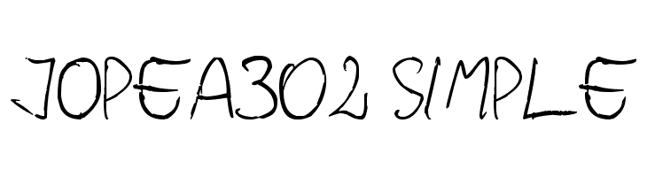jopea302 Simple  フリーフォントのダウンロード